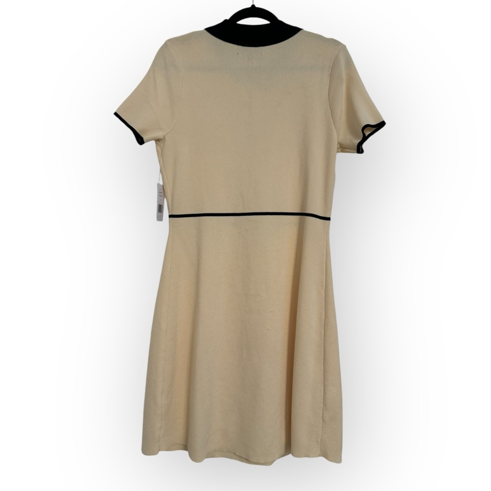 ALEXIA ADMOR Francine Knit Fit And Flare Dress, Size Large, Ivory, NEW - Picture 12 of 15